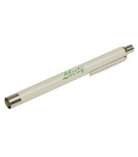 Liberty Penlight Push Button White With Zinc Batteries And Scale-Cla