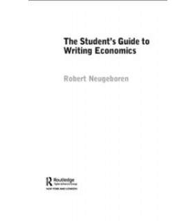 The Student's Guide to Writing Economics - EBOOK