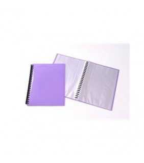  Display Book A4 Purple 20 Pocket Refillable