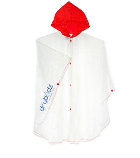 Dry Bodz Poncho Clear/Red