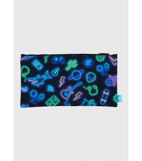Spencil Twin Zip Pencil Case - Neon Life