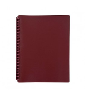 Marbig REFILLABLE DISPLAY BOOK 20 POCKET MAROON