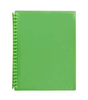 Marbig CLEARVIEW REFILLABLE DISPLAY BOOK 20 POCKET LIME