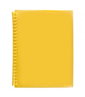 Marbig CLEARVIEW REFILLABLE DISPLAY BOOK 20 POCKET YELLOW