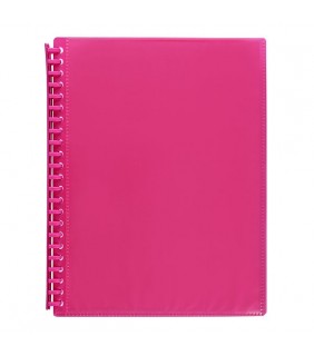 Marbig CLEARVIEW REFILLABLE DISPLAY BOOK 20 POCKET PINK
