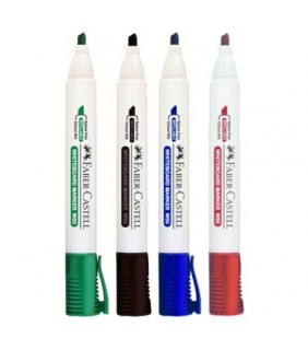 Faber-Castell W50 Whiteboard Markers, Assorted – Pack of 4