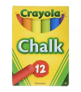 Crayola Chalk Sticks - Assorted Colours 12pk