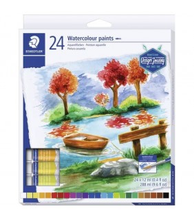 STAEDTLER watercolour paints box of 24 assorted colours