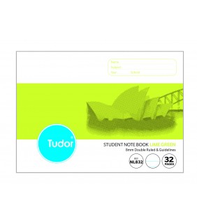 Tudor Student Notebook NSW 175x240mm Double Ruled 8mm 32p
