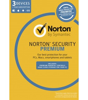 Norton Security Premium 3.0 - 1 Year 1 User 3 Devices