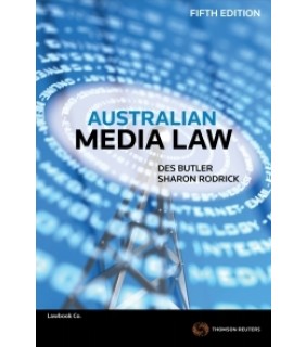 Thomson Reuters ebook Australian Media Law 5th edition
