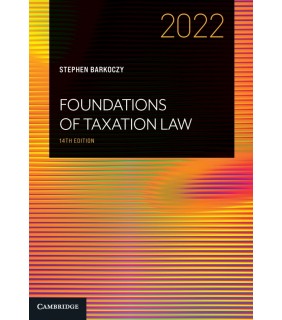 Cambridge University Press Foundations of Taxation Law 2022