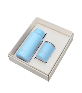 frank green Large Essentials Gift Set - Hinge Sky Blue 12oz Cup & 34oz S