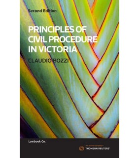 Thomson Reuters eBook Principles of Civil Procedure in Victoria