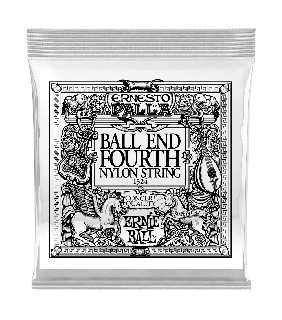 Ernie Ball Guitar Strings Classical Single Nylon Gold Ball End 4TH