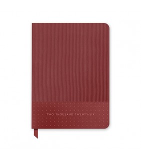 Orange Circle 2026 DOTS ON BURGUNDY 2026 DOTS ON BURGUNDY WTV DIARY 142X19