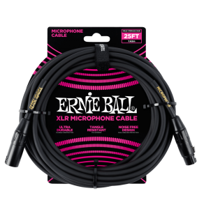 Ernie Ball Microphone Cable 25' Male / Female XLR