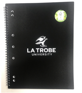 LTU A4 5 Subject Notebook Black 250pg