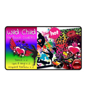 2Kool4Skool Wild Child A4 Book Covers - 6 pack