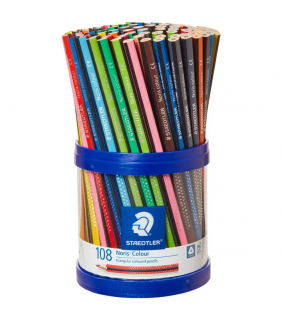 Staedtler Noris colour triangular coloured pencils - assorted cup of 1