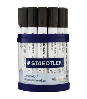 Staedtler whiteboard marker bullet point black, cup of 19