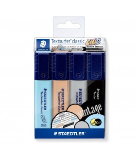 Staedtler Textsurfer classic wallet of 4 vintage colours