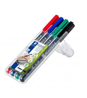 Staedtler permanent broad - wallet of 4 assorted colours