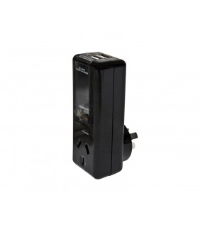 Powerguard Charge All 2 - 2 outlet 4 USB-Black
