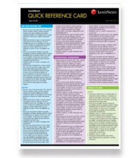 LexisNexis Quick Reference Card Tax II, 2016