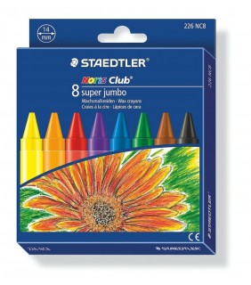 Staedtler Noris super jumbo wax crayons - 8 assorted colours