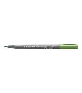 Staedtler pigment brush pen - olive green