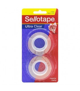 Sellotape Ultra Clear Tape 18mm x 25m Refills 2 Rolls