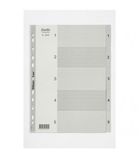 Bantex A4 PP Index 1-5 Grey