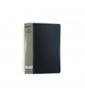 Quill Display Book Fixed PP A5 20 Pockets Portrait Black