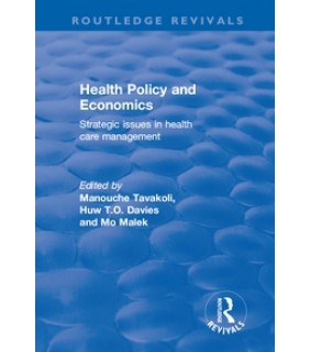 Routledge ebook Health Policy and Economics