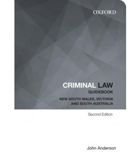 SPECIAL ORDER - Oxford University Press Criminal Law Guidebook NSW, VIC & SA