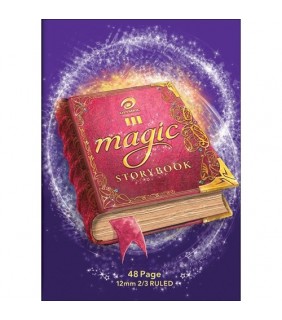 Book Magic Story Book A4 1/3 Plain 2/3 12mm Ruled 48pg	