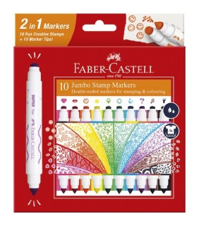 Faber-Castell Jumbo Stamp Markers – Pack of 10