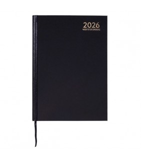 Cumberland 2026 CASEBOUND DIARY A5 WEEK TO VIEW BLACK