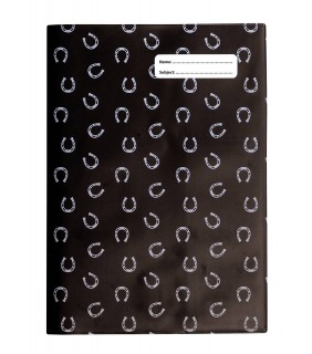 Spencil A4 Book Cover - Black & White Horses 6