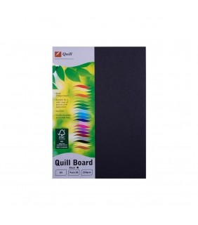 QUILL BOARD  210GSM A4 PACK 50BLACK