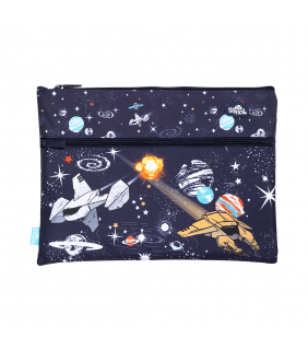 Spencil A4 Twin Zip Pencil Case - Space Adventure