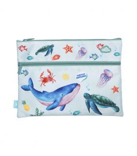 Spencil A4 Twin Zip Pencil Case - Sea Critters