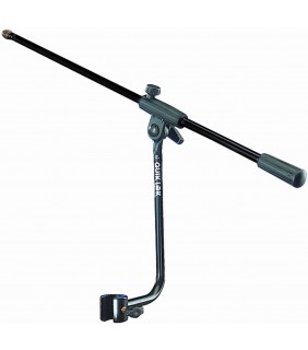 Quik Lok A107 BK AM Clamp-on US thread fixed length mic boom arm - Bl