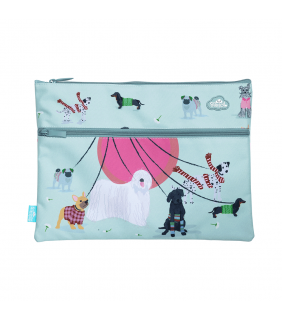 Spencil A4 Twin Zip Pencil Case - Pooches on Parade