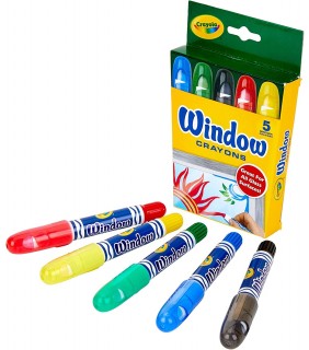 Crayola 5 Washable Window Crayons (Twistable)
