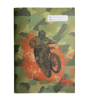 Spencil Scrapbook Cover - Camo Biker 1