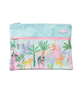Spencil A4 Twin Zip Pencil Case - Wild Things