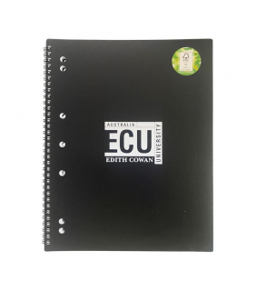Edith Cowan University ECU A4 NOTEBOOK BLACK 140PG