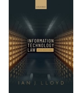Oxford University Press UK ebook RENTAL 1YR Information Technology Law